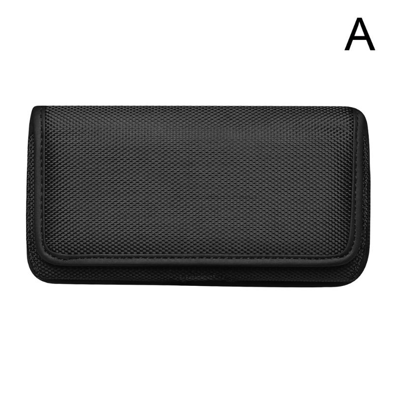 Horizontale Nylon Riem Loops Mobiel Holster Houder Draagtas Sleeve Pouch Voor Mannen: A