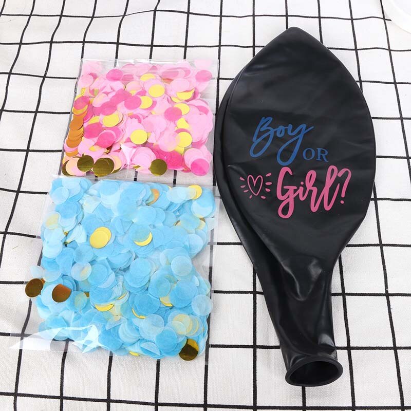 36 Inch Zwart Geslacht Onthullen Latex Ballon Jongen Of Meisje Geslacht Onthullen Baby Decoraties Ballon Confetti Feestartikelen