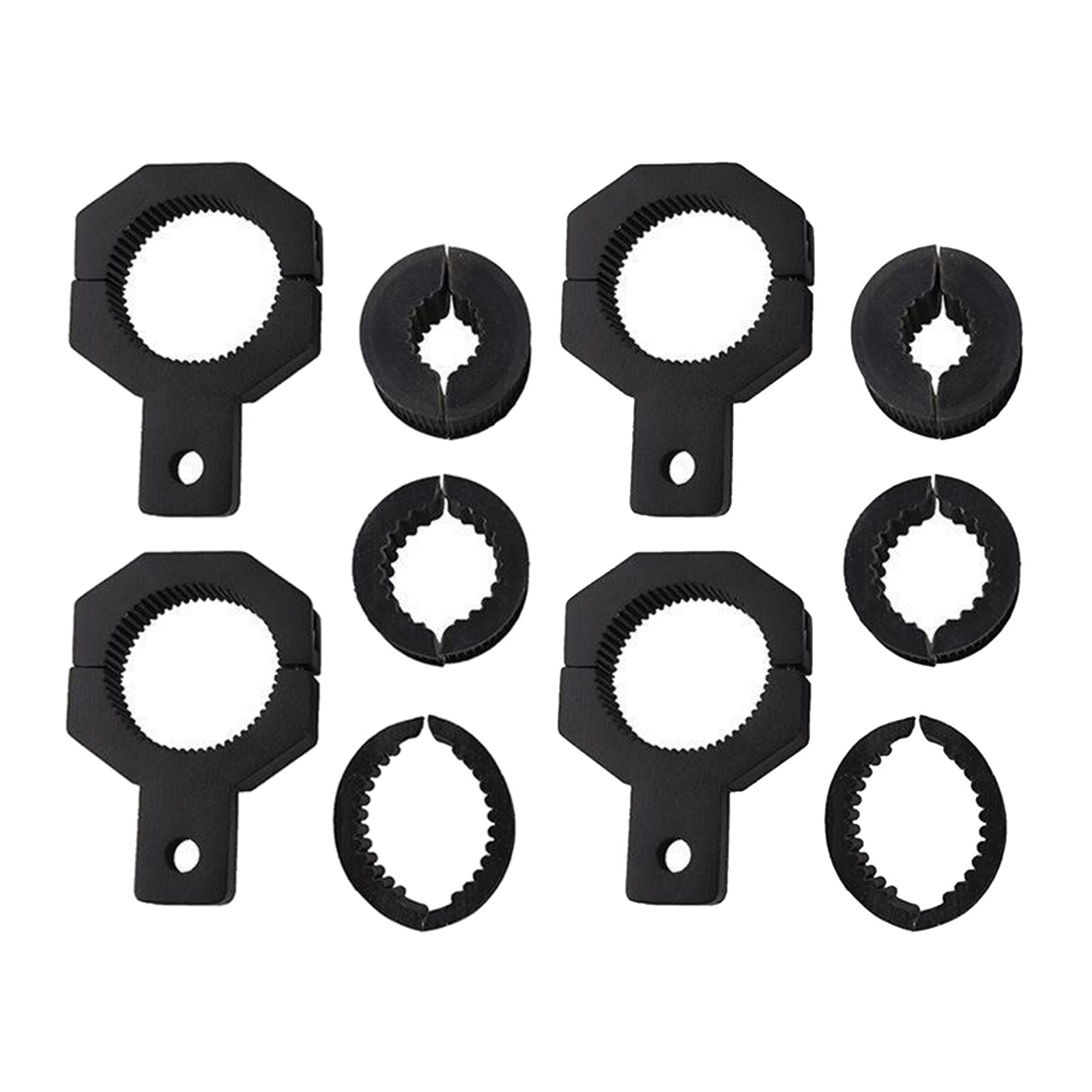 4PCS Mounting Bracket Kit LED Off-Road Light Vertical Bar Tube Clamp Bracket Black