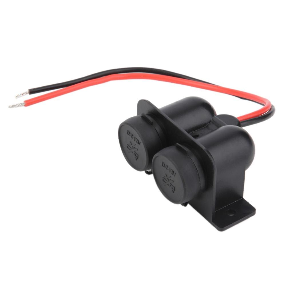 12V Vehicles Charger Auto Accessory Double Ports Waterproof Motorcycle Car Cigarette Lighter Power Socket