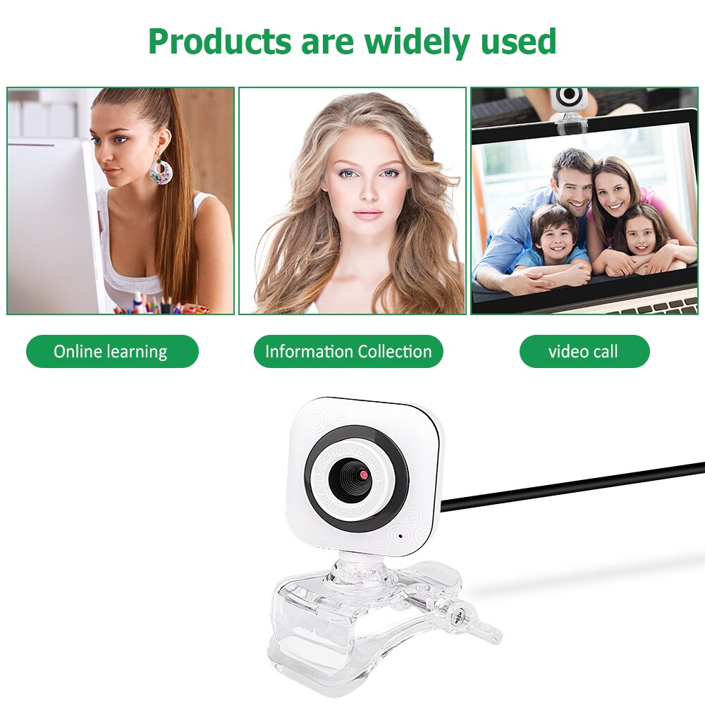 High Definition Webcam Camera Voor Laptop Pc Voor Computer Megapixels Power Met Ingebouwde Microfoon Online Video Accessoires
