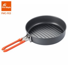 Fire Maple Feest Vulcan Outdoor Camping Wandelen Pinic Draagbare Harde Aluminium 0.9L Koekenpan Opvouwbare Handvat FMC-FX3