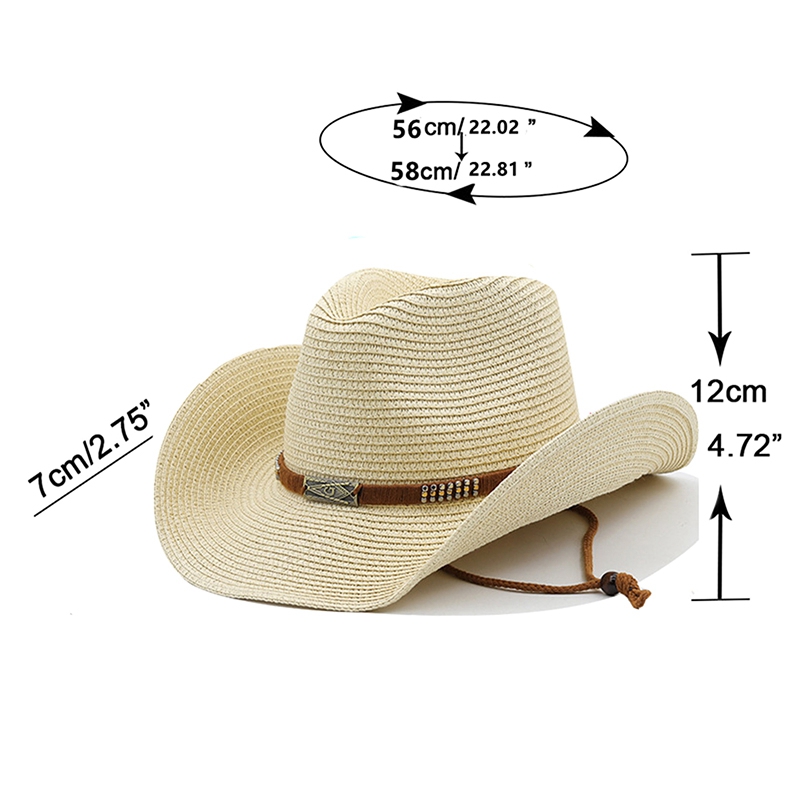 Dames Heren Cowboyhoed Zomer Brede Rand Western Cowgirl Strohoeden Mode West Fancy Dress Party Hoofddeksels Unisex Pet
