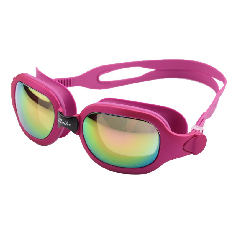 Gafas de natación para adultos y hombres, máscara de buceo, antiniebla, protección UV, resistente al agua, bajo el agua: Rose Red