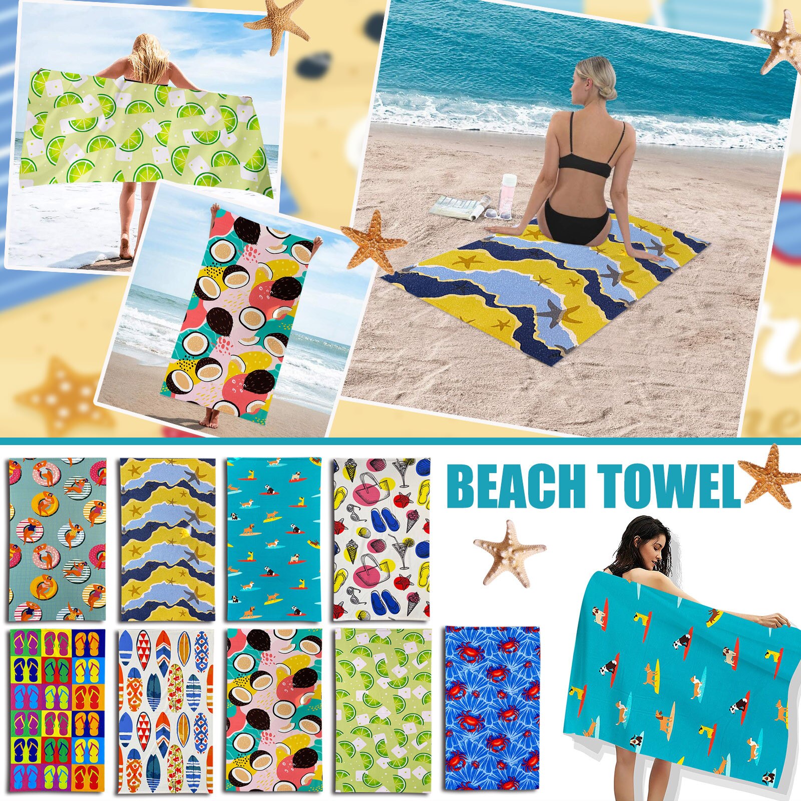 Waterproof Beach Towel Blanket Pocket Sand Free Towel Large Portable Mat Beach Camping Outdoor Towel Beach Picnic Mat Towel G2