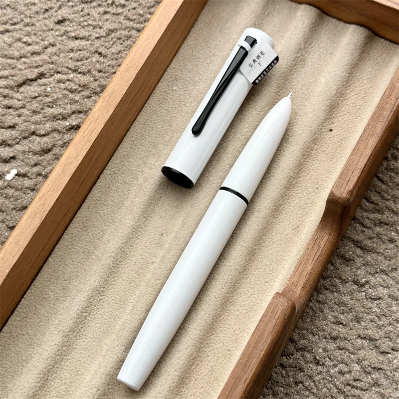 Hongdian C1 Exquisite Explorer Simple Classic Retro Fountain Pen EF F Hooded Nib School Office Supplies Writing Ink Pens: PURPLE / o．b．