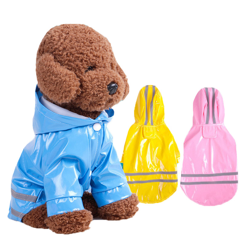 Pet Clothes for Dogs Waterproof Dog Coat Jacket Reflective Dog Raincoat Clothes for Small Medium Dogs Clothing With Leash Buckle