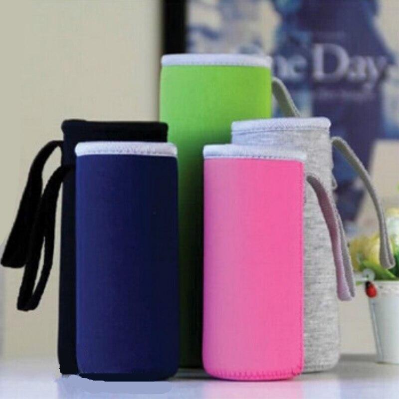 360Ml/420Ml/550Ml Draagbare Fles Cover Neopreen Warm Warmte Isolatie Gym Fles Cup Zak Gym case Tas Cover Pouch 7Coolors