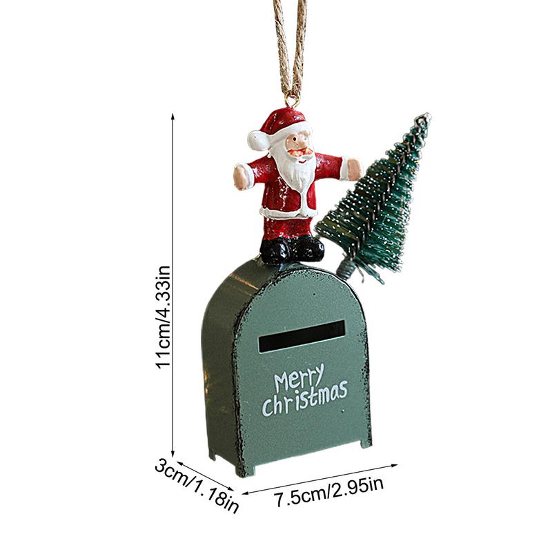 Christmas Mailbox Ornament Letters To Santa Mailbox Hangable Home Decorations Classic Mailbox Decorations For Christmas