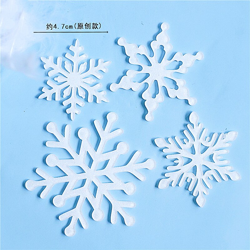 yarn Christmas Tree Elk Snowflake Cake Topper for Birthday Party Decor Star Baking Supplies Dessert: 4pc set B