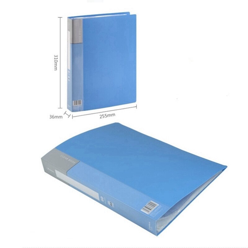 A4 Display Boek 60 Pagina 'S Transparante Insert Map Document Opbergtas Voor Bank Campus Bestand Kantoor Werkplek Familie