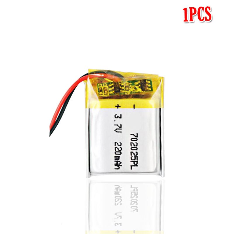 3.7v 300 mah 702025 li- polymer genopladeligt batteri til  mp3 bluetooth headset højttaler videooptager trådløse mus li-ion celler: 1 stk