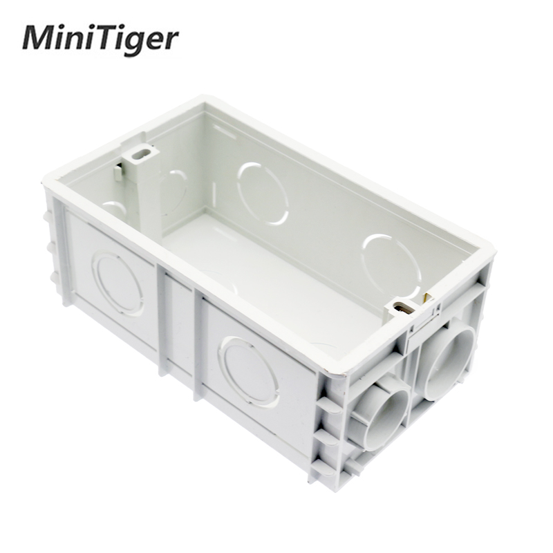 Minitiger Wall Mounting Box Internal Cassette White Back Box 137*83*56mm For 146mm*86mm Standard Touch Switch and USB Socket