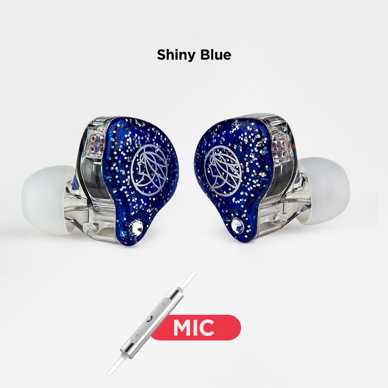 Originale TFZ In DIRETTA 1 In Trasduttore Auricolare Dell'orecchio HIFI Monitor Corsa E Jogging Sport auricolari con microfono 11.4 MILLIMETRI + 2DD Grafene Unità: 004Shiny Blue-MIC