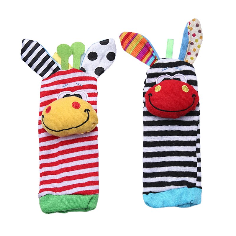 Nuovo 2 pz cartone animato giocattoli per bambini 0-12 mesi sonagli per bambini bambini neonati giocattoli morbidi peluche calzino sonaglio giocattolo polso: 07