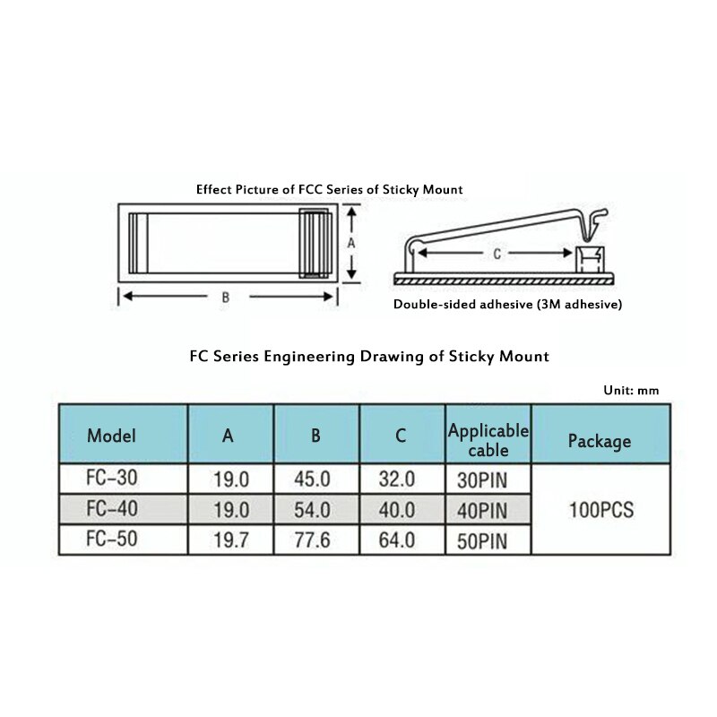 50/100 Pcs Self Adhesive Finisher Wire Clamp Packs Of Cable Management Clips, Firm Adhesive Pad Clips Wire Management Organizer