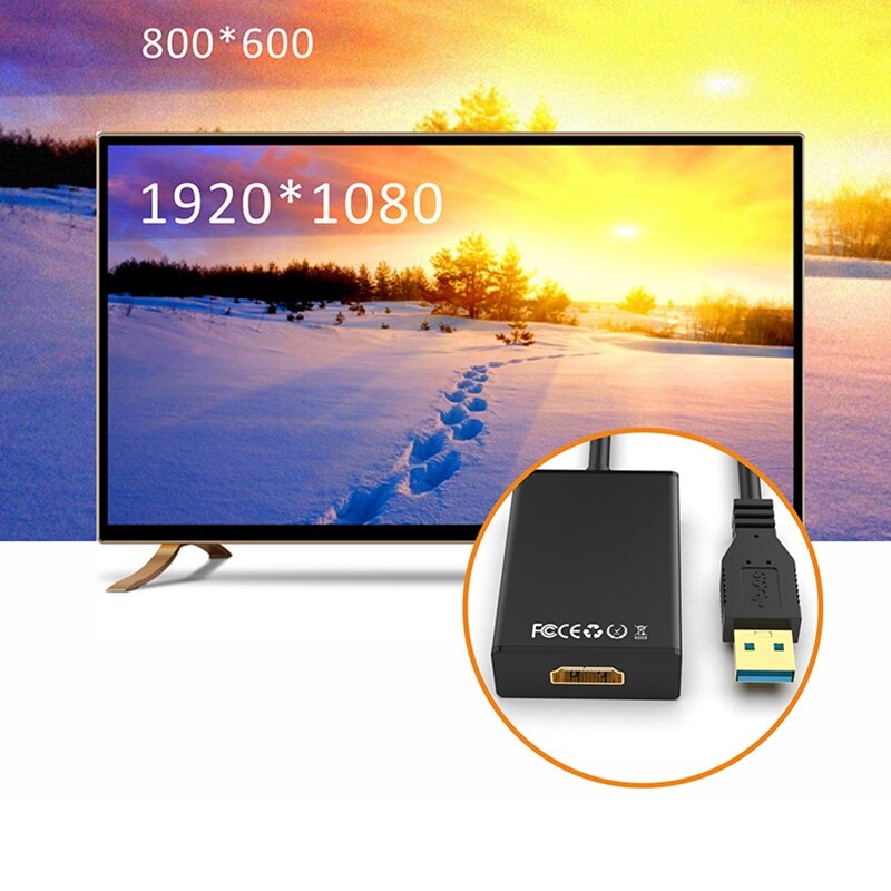 Hd 1080P Usb 3.0 Naar Hdmi Converter Adapter Kabel Usb Naar Hdmi Externe Videokaart Multi Monitor Adapter