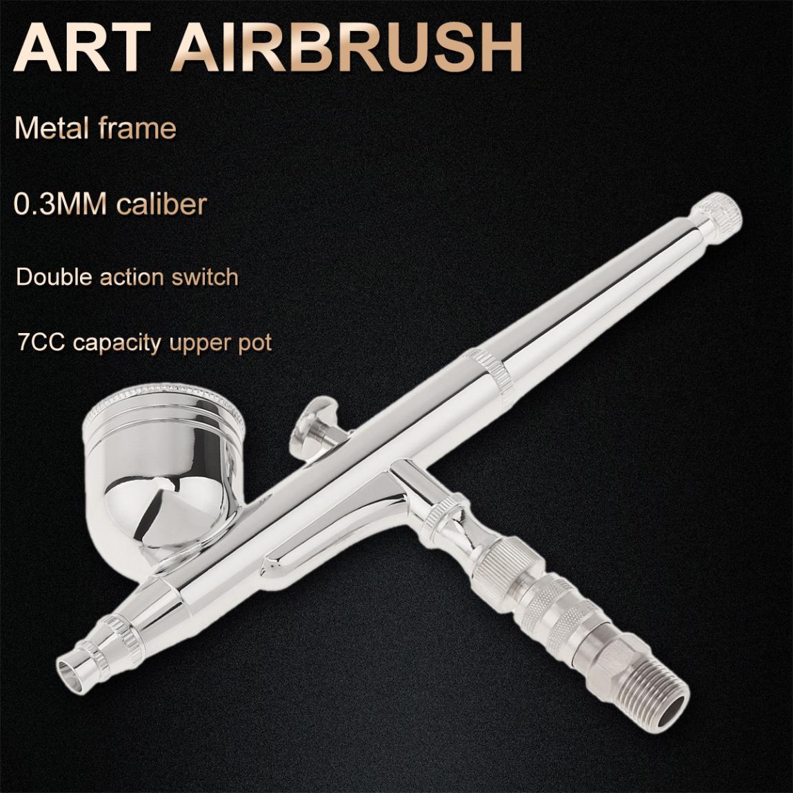 Dual Action Airbrush Spray Gun Kit Trigger Spray Gun for Art Craft Model Paint Spraying Hobby 0.2/0.3/0.5MM 7CC Air Brush