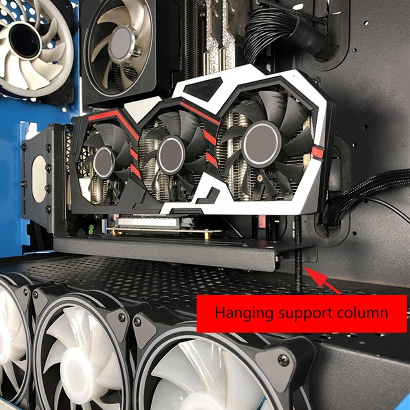 Soporte de tarjeta gráfica Vertical GPU, Kit de Soporte para tarjeta vídeo VGA, negro/blanco