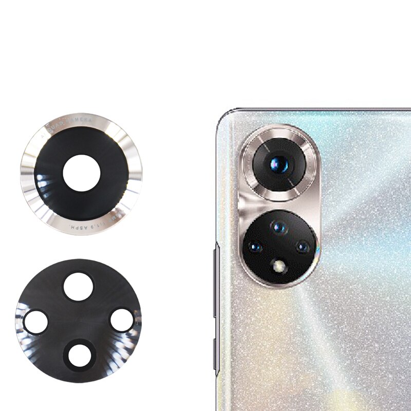 Tylna osłona obiektywu szklana pokrywa dla Huawei Honor 50 Lite Honor 60 Pro SE główna kamera szklana części zamienne z naklejką samoprzylepną