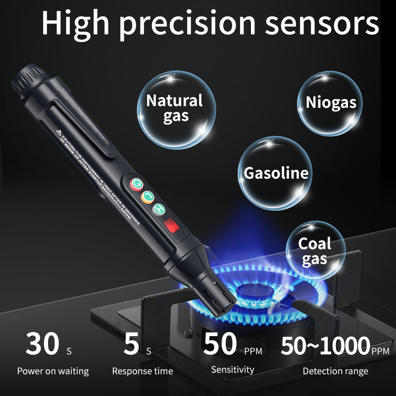 MASTFUYI-Détecteur de fuite de gaz portable, détecteur de gaz naturel, détecteur de gaz combustible avec alarme sonore et visuelle, test de renifleur de gaz