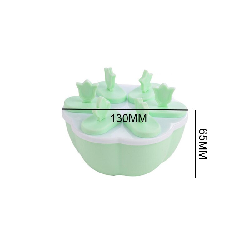 8 Cell Kitchen Ice Cube Molds Reusable Popsicle Maker DIY Ice Cream Tools Kitchen 6/8 Cell Lolly Mould Tray Bar Tools: round green