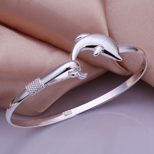 Zilveren kleur exquisite luxe prachtige mode Dolfijnen armband charm sieraden vrouwen lady B178