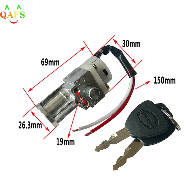 Hoge Prestaties Universele Batterij Chager Mini Slot Met 2 Sleutels Voor Motorfiets Elektrische Fiets Scooter E-Bike Elektrische Lock
