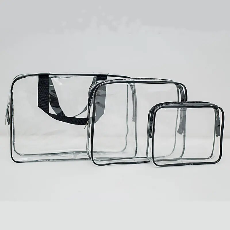1/3Stck einstellen Transparente Kulturbeutel Große Kapazität Tasche Reise Veranstalter Lagerung Beutel machen-hoch Kosmetik Tasche Multifunktions
