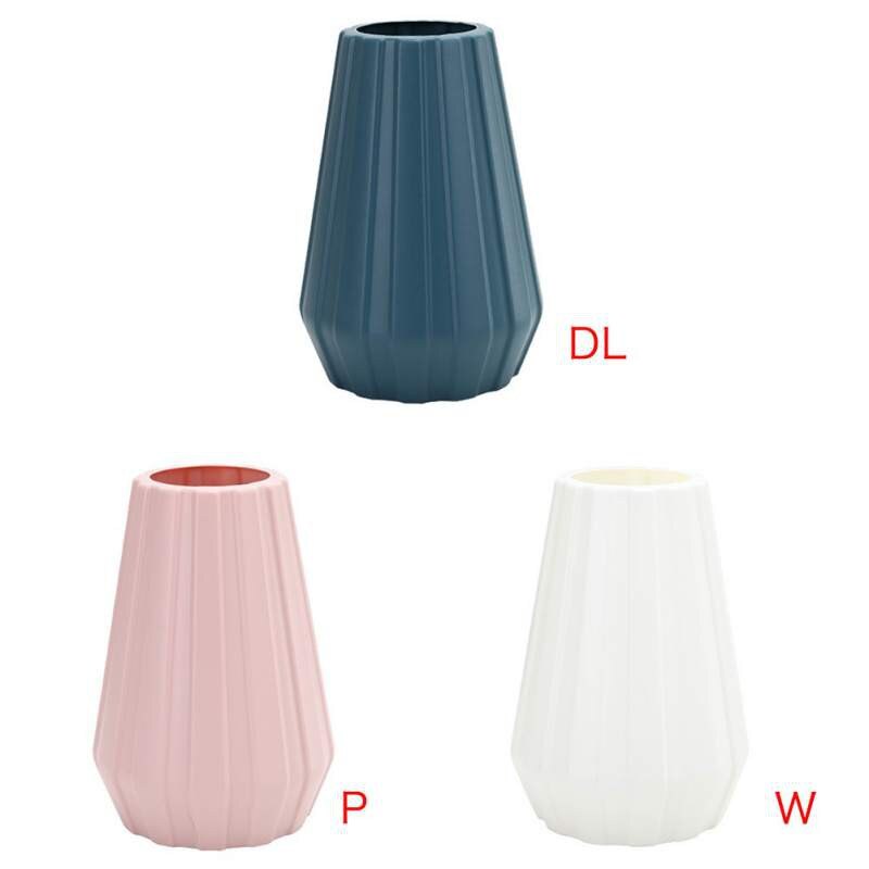 Plastic Vase Flower Arrangement Container Vase Imitation Glaze Jardiniere Flower Device Vase Desktop Decoration/