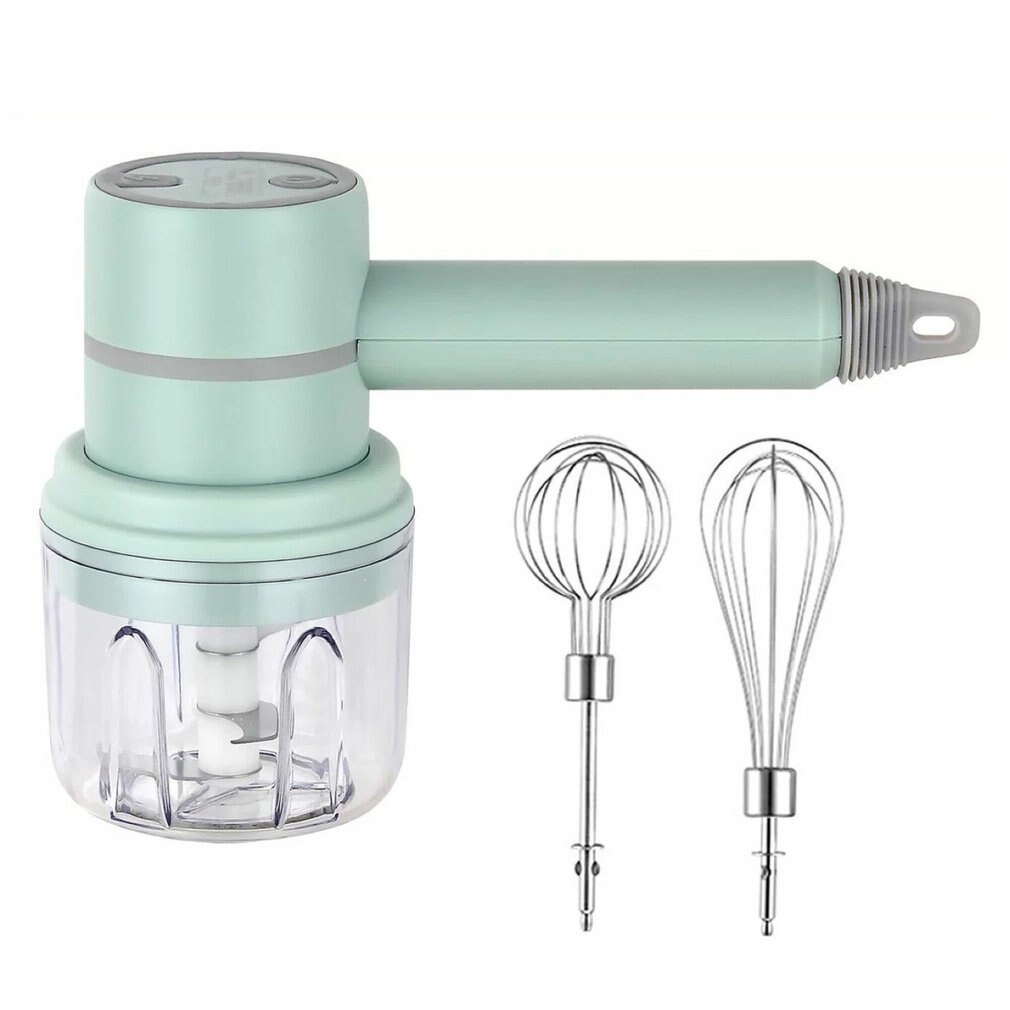 Draadloze Draagbare Draadloze Garde Elektrische Voedsel Mixer Staafmixer High Power Deeg Blender Eiklopper Handheld Mixer Tool: green