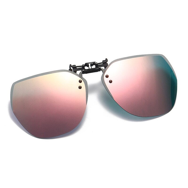 Gafas de sol polarizadas sin montura para hombre y mujer, lentes de sol polarizadas con Clip, estilo Retro, a la: 07