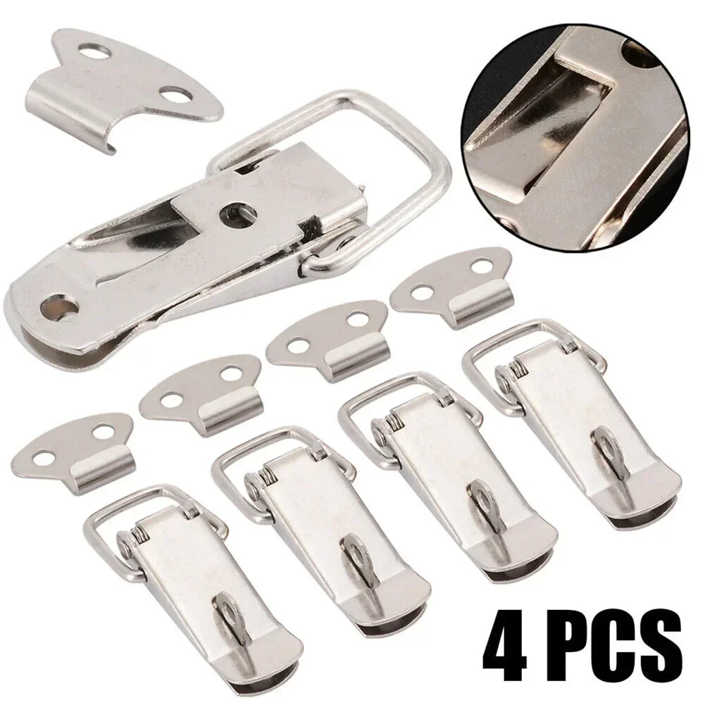 4 st Klink Catch Ijzeren Kast Dozen Hasp Toolbox Toggle Lock Hasp Toggle Latch Mini Klemmen Doos Sluiting Gesp Kofferbak klink Vangsten