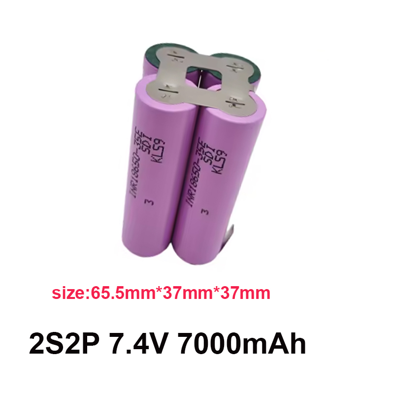 Customized5S2P 5S3P 5S4P 6S2P 8.4V 3.7V 10.8V 16.8V 18V 25.2V 18650 35E Battery Pack 3500mAh for Screwdriver Electric Drill Cell: Beige