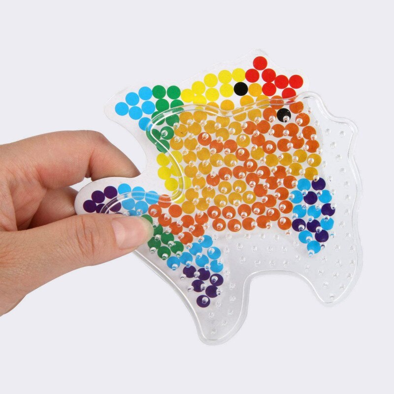 9 st 5mm hama pärlor genomskinliga plastpärlor med 9 st färgkort , 2 st pincett för barn pussel
