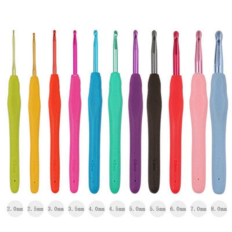 Crochet Set DIY Sewing Tools Aluminum Crochet Set Multicolor Knitting Needles Kit Household Products Crochet Kit