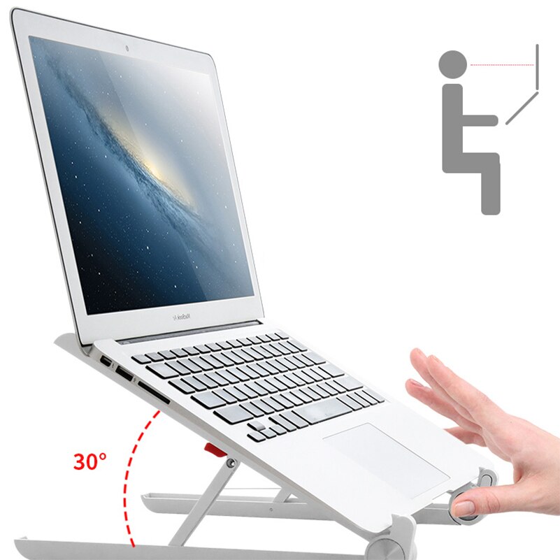 Hieronder 17 inch Laptop Desk Houder Notebook Stand Opvouwbare Draagbare Verstelbare Standaard voor Macbooks