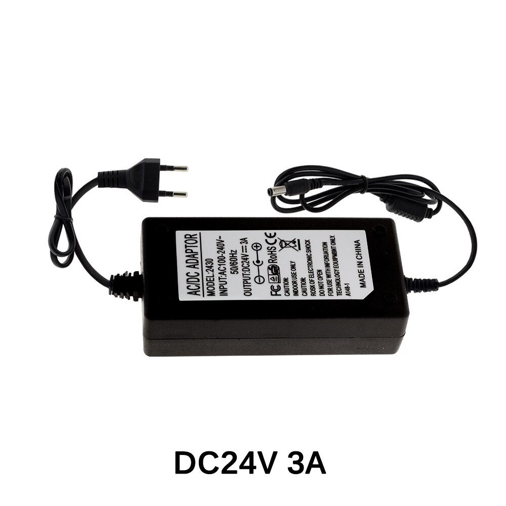Led Power Adapter AC110V 220V Naar DC12V 24V Verlichting Transformator 1A 2A 3A 5A 6A 8A 10A Met eu/Us Plug Voor Led Strip: 24V 3A / EU Plug