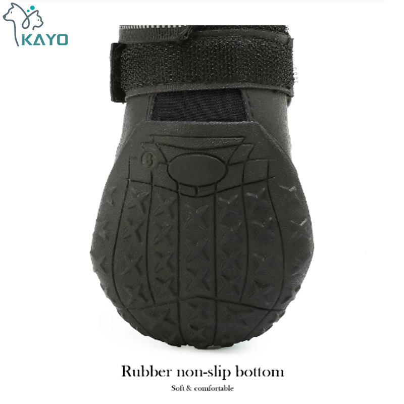 Hondenschoenen Waterdichte antislip regenlaarzen Warme sneeuw Reflecterend voor kleine grote huisdieren Sporttraining Bescherm huisdiervoeten 4 stuks