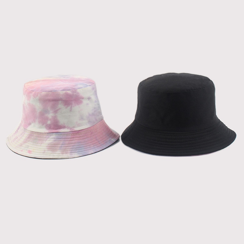 Harajuku tie-dye reversibel spand hat sommer sol hatte til kvinder mænd fiskeri hat graffiti hip hop spand cap: 5l