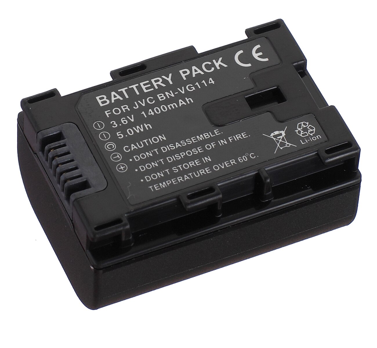 Battery Pack for JVC Everio GZ-E10, GZ-E15, GZ-E100, GZ-E105, GZ-E200, GZ-E205, GZ-E300, GZ-E305, GZ-E505 HD Camcorder: 1x BN-VG114 Battery