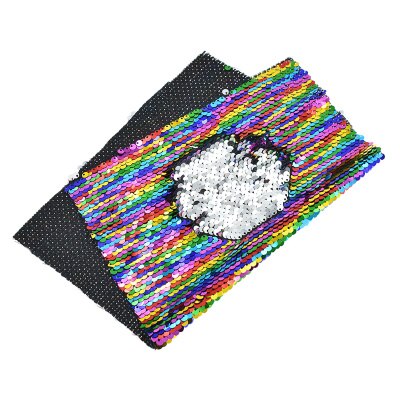 Tela A4 de lentejuelas reversibles de colores para mujer, tejido cosido para bricolaje, hecho a mano, ropa, bolso, decoración, materiales de retales: 1