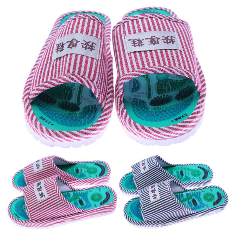 Massage Slippers Gestreepte Reflexologie Acupunctuur Sandalen Voet Acupunt Schoenen Voor Vrouwen Mannen ASD88