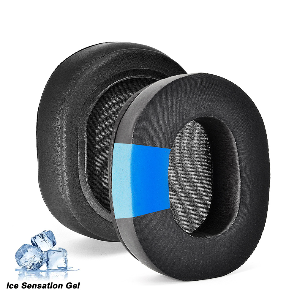 Haylou S30 S35 ANC almohadillas para auriculares almohadillas de repuesto tela de malla cubiertas de memoria esponja proteína suave: Gris claro