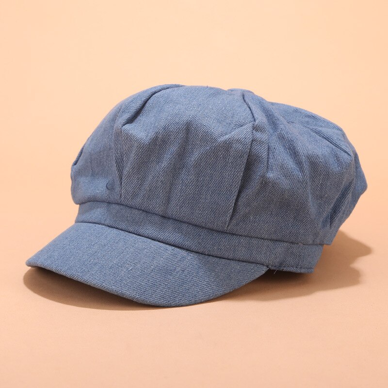Newsboy-gorro octogonal Retro para mujer, boina de pintor, gorra de pintor, Z113: Blue