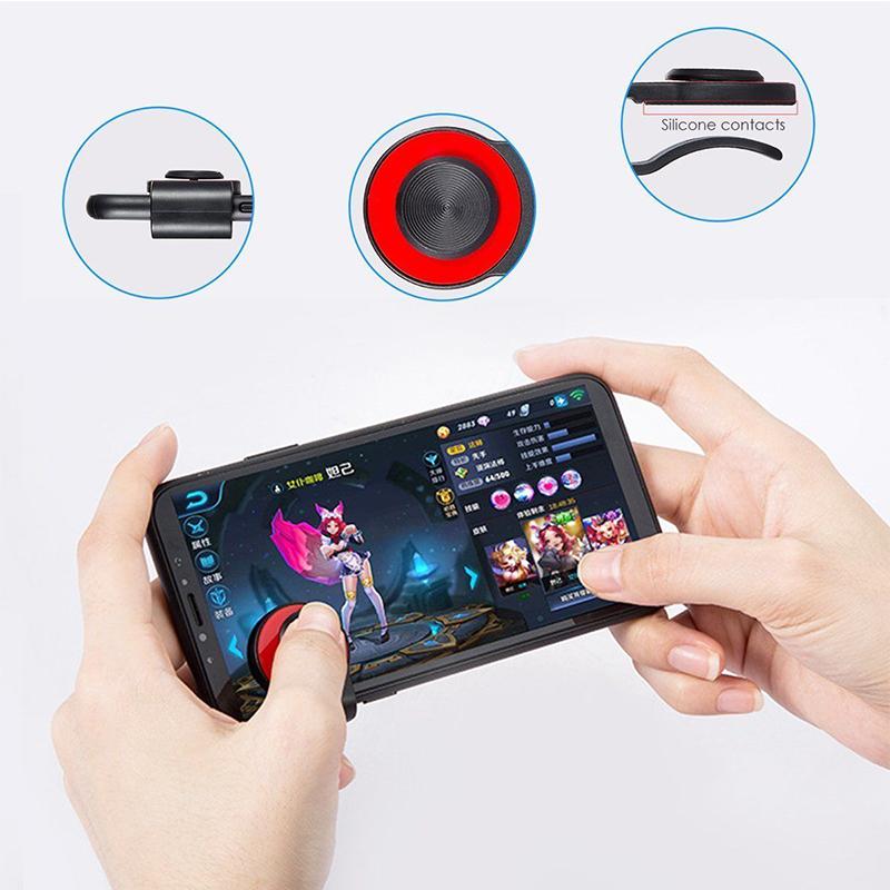 Mobiele Game Moving Artefact Button Game Mini Stick Tablet Joystick Joypad Pak Voor Iphone Touch Screen Mobiele Telefoon Geel