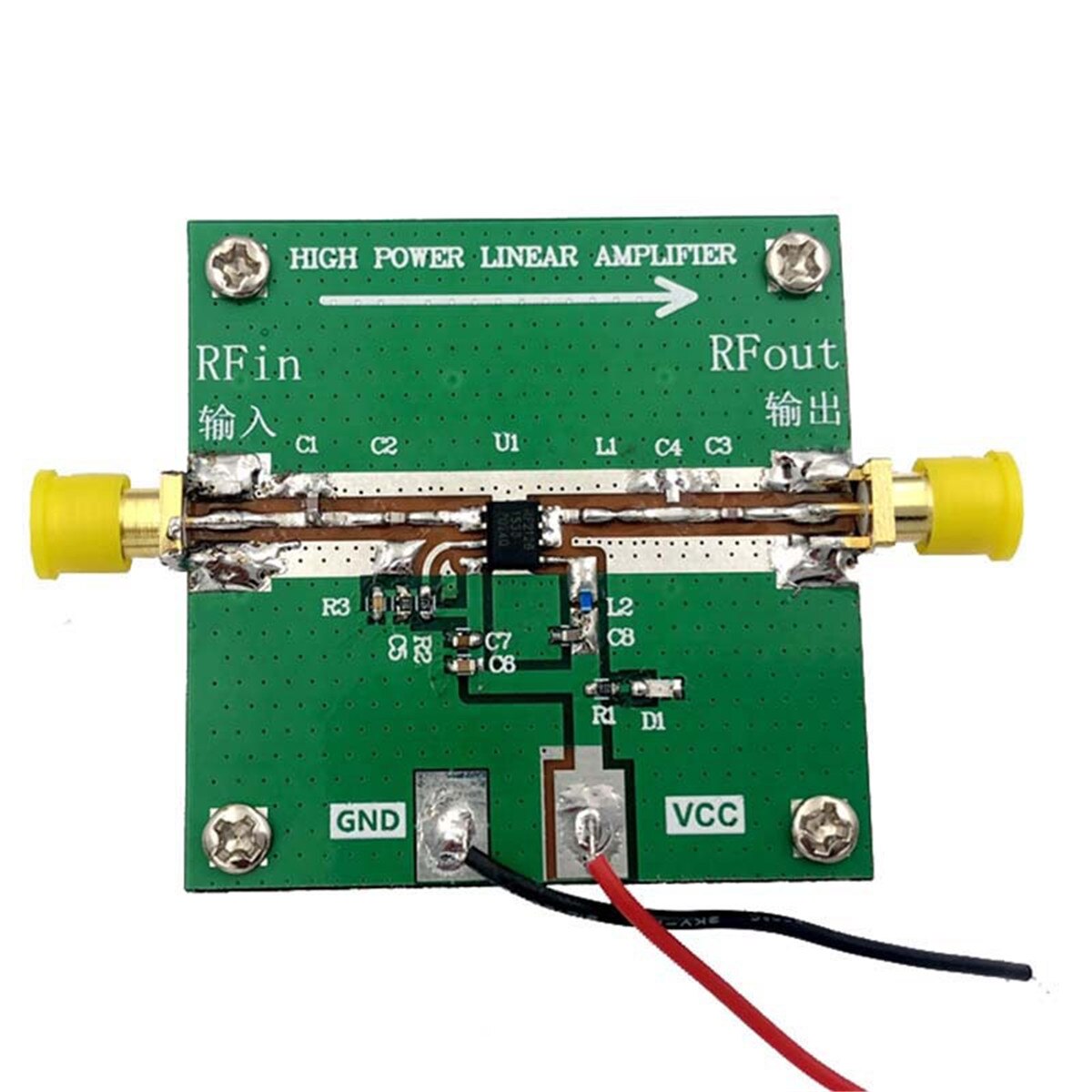 1PCS RF2126 2.4GHZ broadband RF Power Amplifier 400M-2700MHZ 1W FOR WIFI Bluetooth Ham Radio