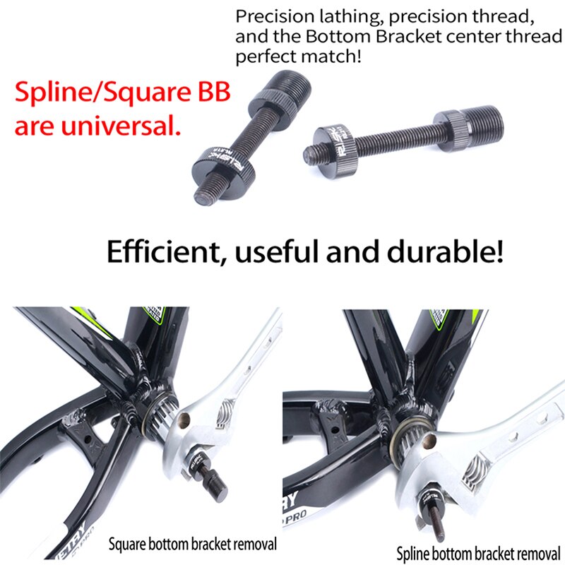 Bicycle Bottom Bracket Removal Tools for Square Hole & Spline Axis BB Anti Bike Disassembly Repair Socket Fixing Rod