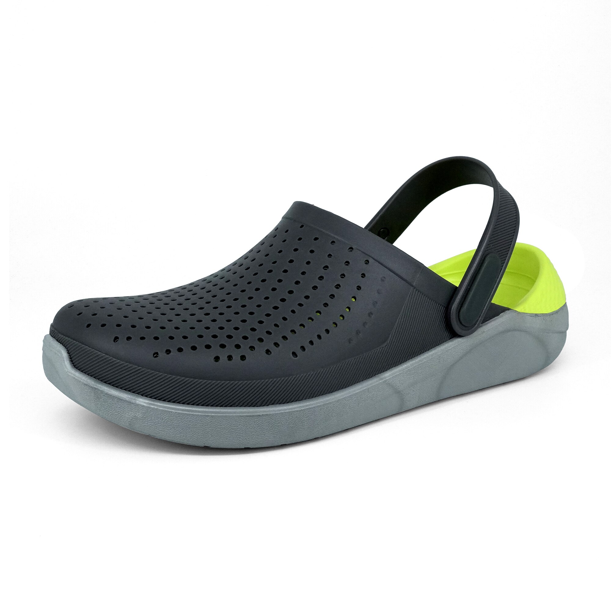 2022 neue Sandalen Männer Clogs Hausschuhe Weichen Boden Strand Sandalen Männer Clog Sandalen Atmungsaktivem Ankle-Wrap EVA: Dark Grau / 44 Foot Length270