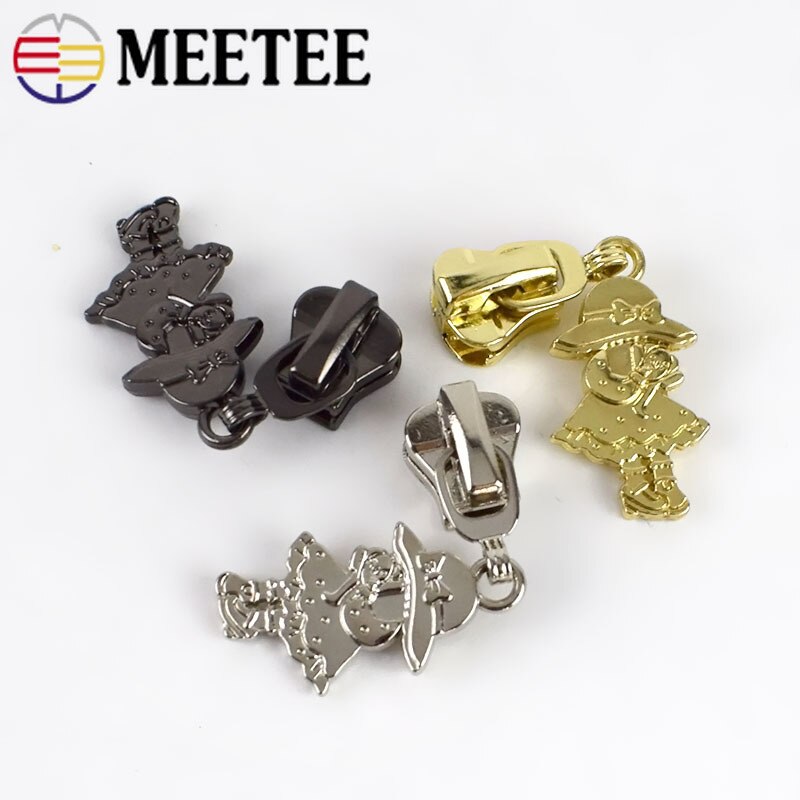 10pc Meetee 3 #5 # Cursore Della Cerniera per il Metallo Resina Chiusure Lampo cerniera lampo kit di Riparazione Cappotto FAI DA TE Del Raccoglitore Valigia cerniera lampo estrattore Testa Su Misura Strumento
